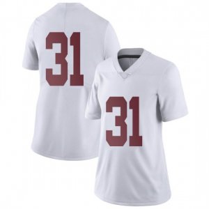 NCAA Women's Alabama Crimson Tide #31 Will Anderson Jr. Stitched College Nike Authentic No Name White Football Jersey KX17D74SB
